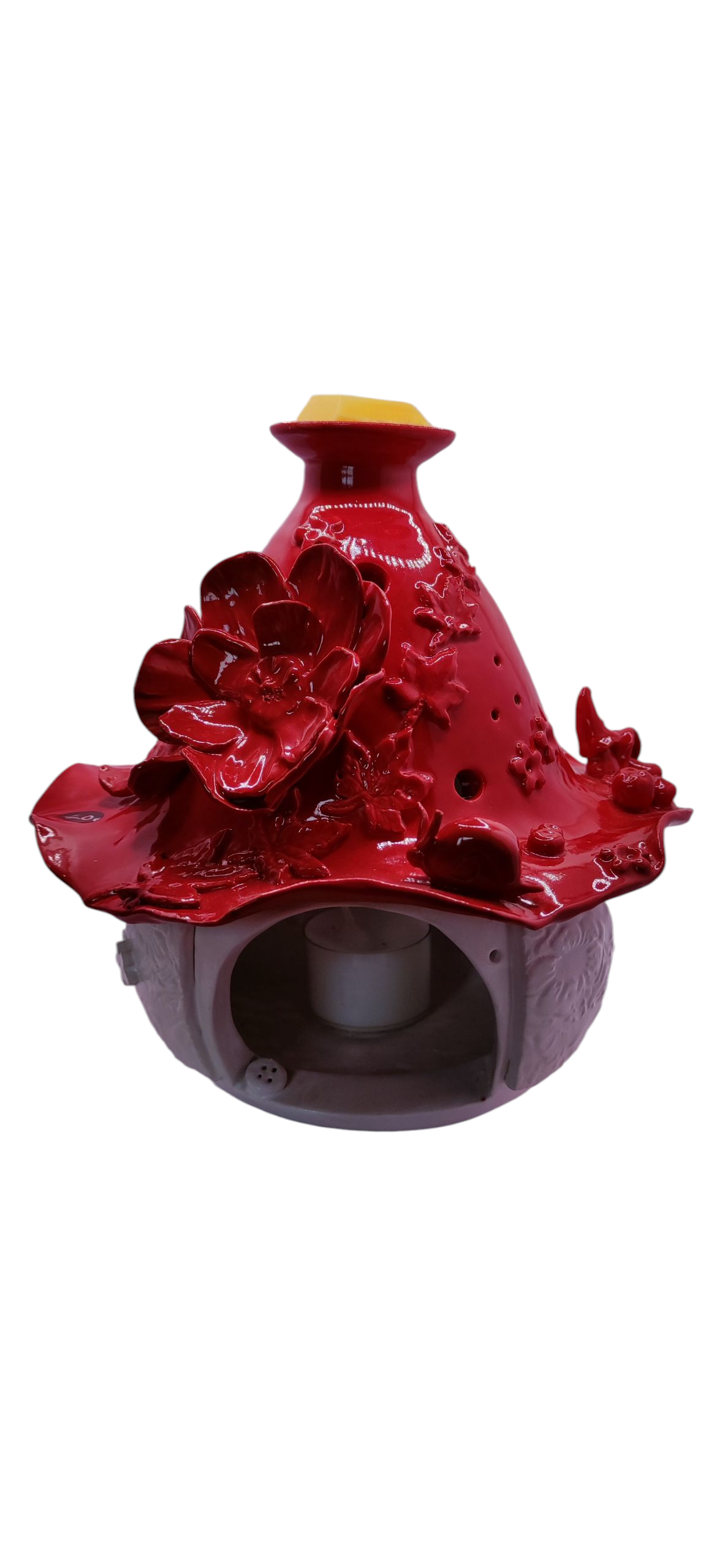 Maison Photophore Rouge - Photophore Décoratif Rouge pour une Ambiance Chaleureuse