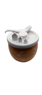 Pot avec Couvercle et Cuillère - Idéal pour le Rangement et la Cuisine