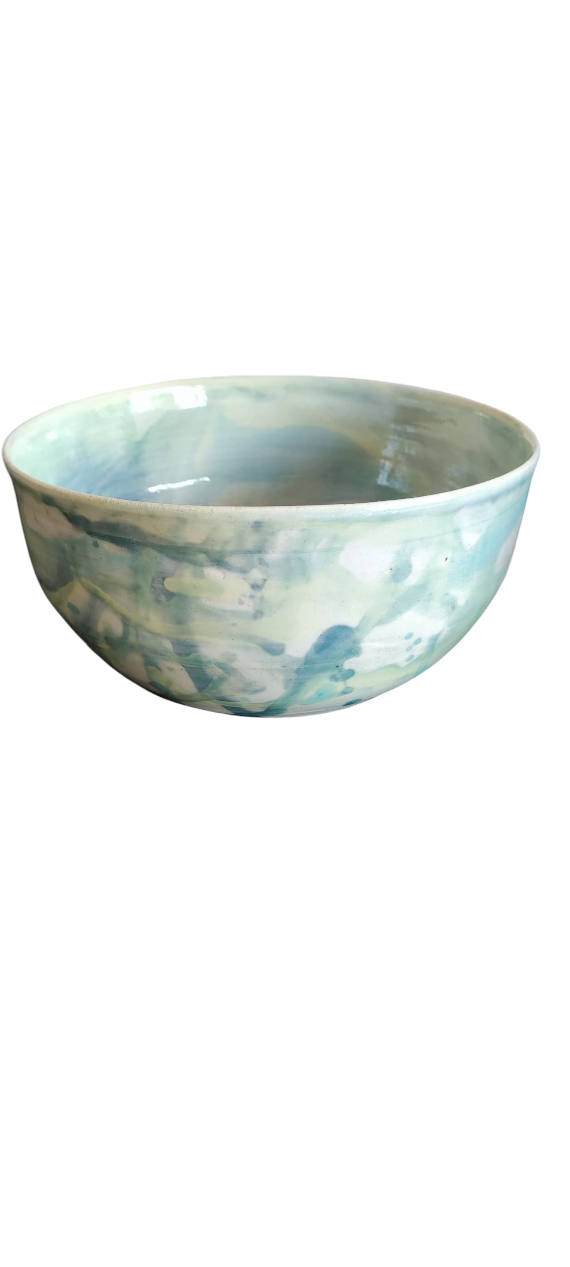 Saladier Bleu Vert en Céramique Artisanale pour Une Décoration Élégante