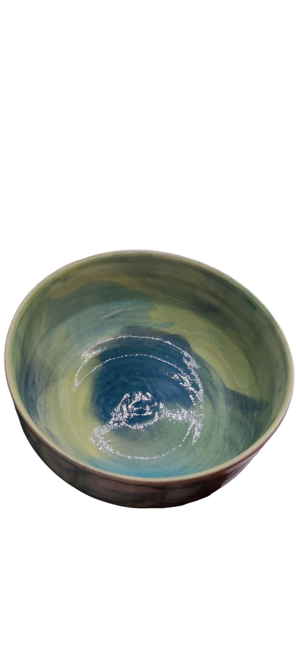 Saladier Bleu Vert en Céramique Artisanale pour Une Décoration Élégante